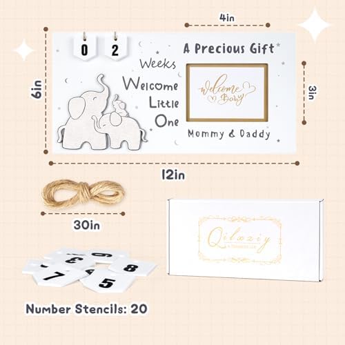 Qilxziy Ultrasound Picture Frame with Pregnancy Countdown 1