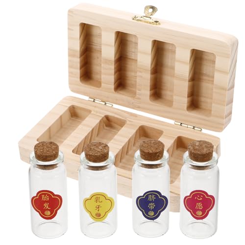 Abaodam Umbilical Cord Keepsake Box with 4 Bottles