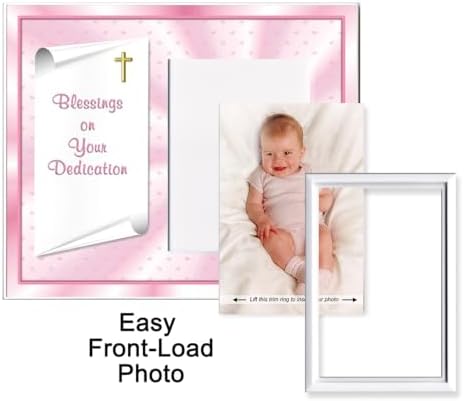 Baby Blessing Dedication Frame for Girl - Gift Boxed