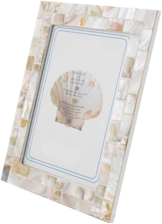 Classic Shell Photo Frame 6 Inch Handmade