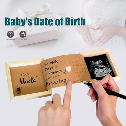 YiLiiod Baby Announcement Wooden Keepsake Box