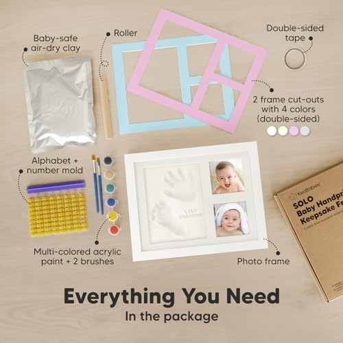 KeaBabies Baby Footprint Handprint Kit - Keepsake Frame Set