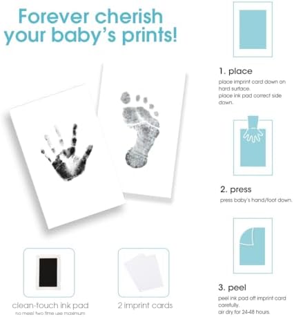 Pearhead Baby Keepsake Frame with Ink Pad and Mat