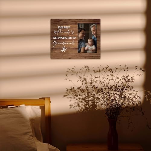 First Time Grandparents Gifts with Baby Photo Frame 4x6 Wall Mount Table Top