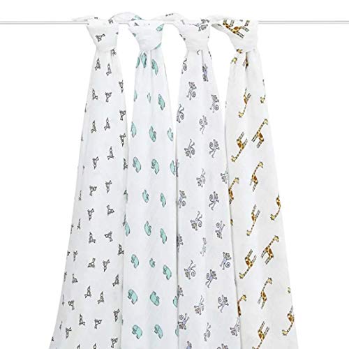 aden anais Jungle Jam Muslin Swaddle Blanket 4 Pack