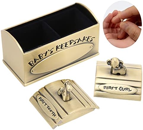 Pssopp Fetal Hair Box - Green Patina Keepsake