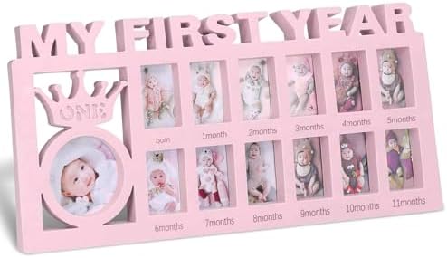Elfzone My First Year Photo Frame Pink