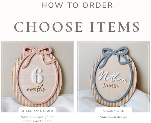 Personalized Baby Boy Name Wall Sign with Blue Bow
