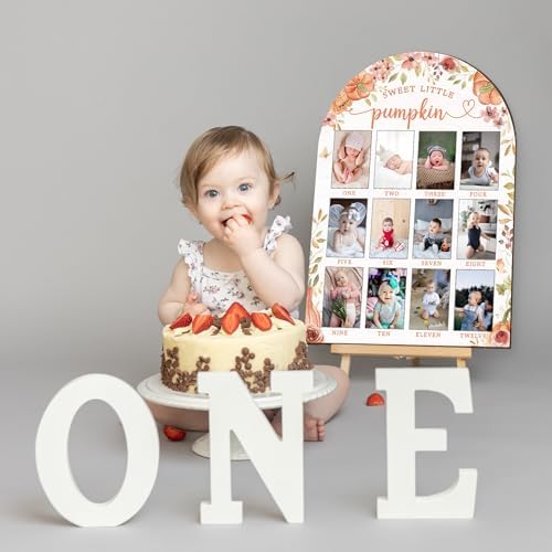 My First Year Photo Board - 12 Months Wooden Frame