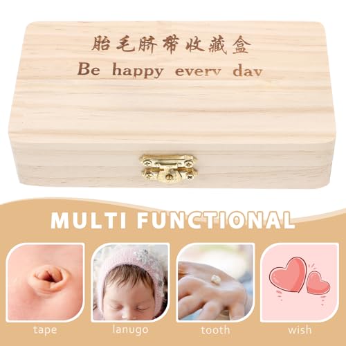 Abaodam Umbilical Cord Keepsake Box with 4 Bottles