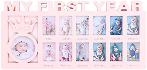 CHICIRIS Newborn First Year Photo Frame with 12 Slots