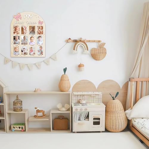 Aukolass Bow First Year Photo Board Pink