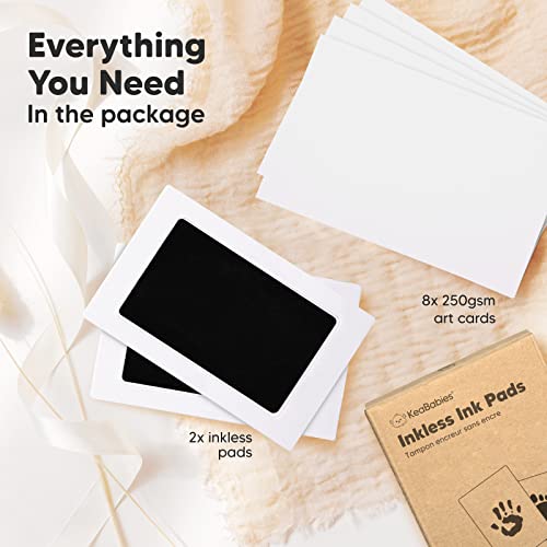 KeaBabies Inkless Hand Footprint Kit with Frame