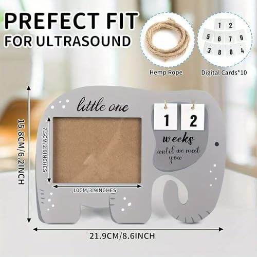 Ultrasound Picture Frame with Countdown for Pregnancy Gift
