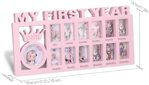 Elfzone My First Year Photo Frame Pink