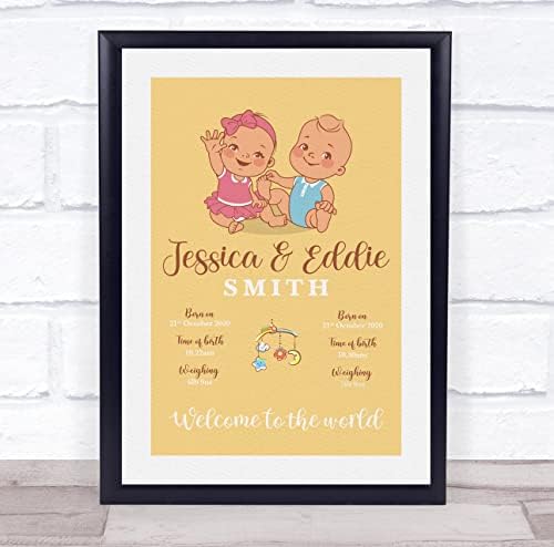 New Baby Birth Details Christening Keepsake Print Gift