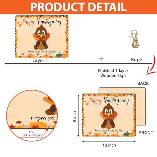 DIY Thanksgiving Footprint Sign for Newborn Baby