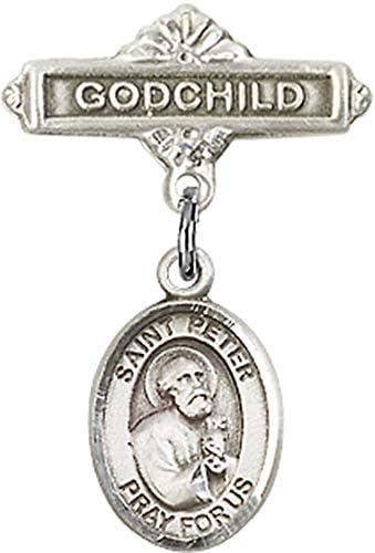 Religious Obsession Baby Badge with St Peter Charm 1
