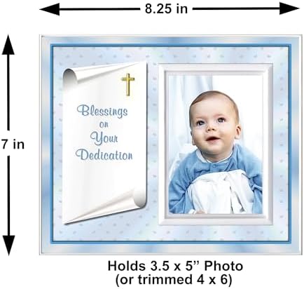 Baby Blessing Dedication Frame for Boy - GIFT-BOXED