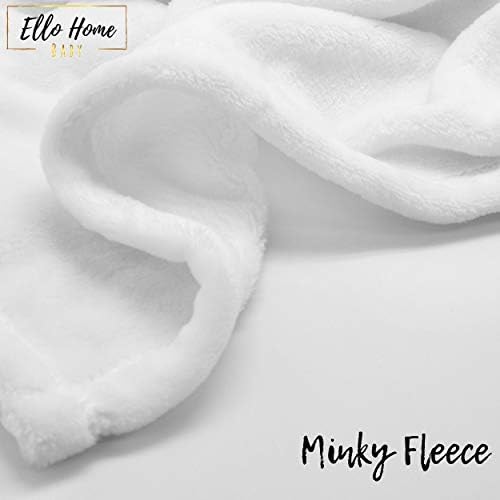 ELLO HOME Stars Moon Milestone Blanket Pink Minky 40x30
