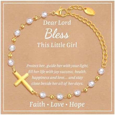 MEALGUET Baby Baptism Cross Bracelet Gift
