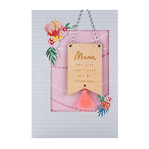 Hallmark Birthday Card for Mum with Wooden Keepsake 1