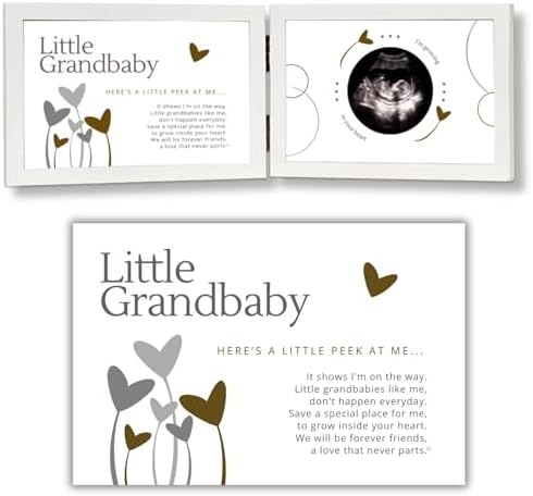 Little Grandbaby Ultrasound Frame for Grandparents - Keepsake with Sweet Poem