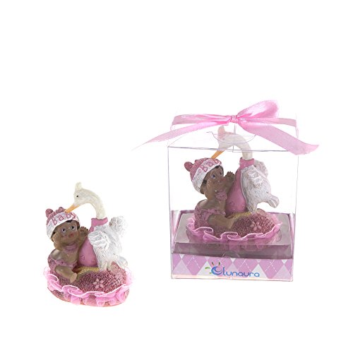 Lunaura Baby Stork Keepsake Set of 12 - Pink