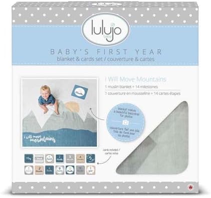 Lulujo Baby Milestone Blanket and Cards Set
