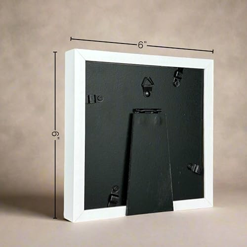 White Shadowbox Frame 6x6 for Baby Dedication Keepsakes 1