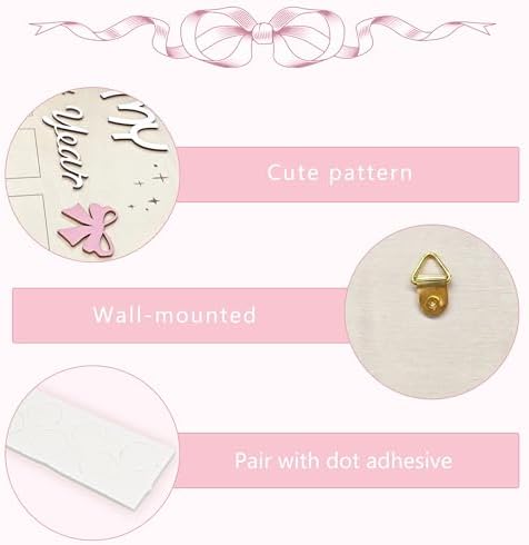 Aukolass Bow First Year Photo Board Pink