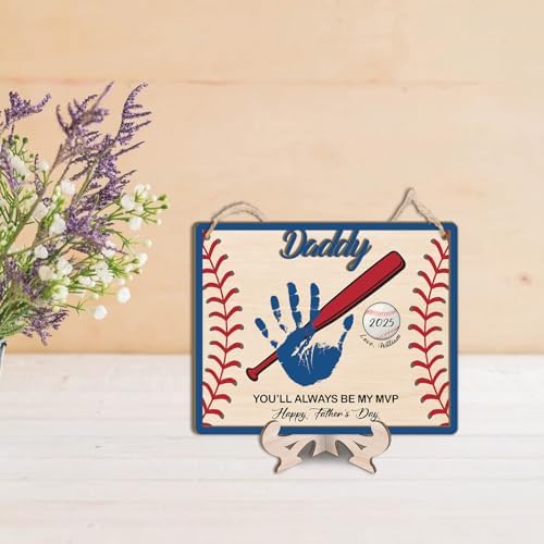 DIY Baseball Dad Handprint Sign Craft