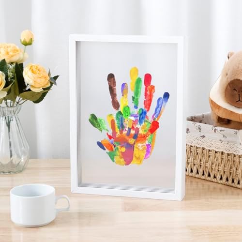 Clear Family Handprint Kit DIY Wooden Frame with 6 Paints