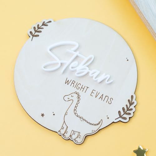 Personalized 3D Baby Name Announcement Disc