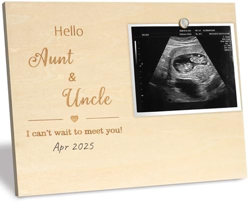 HAMUIERS Aunt Uncle Baby Announcement Frame