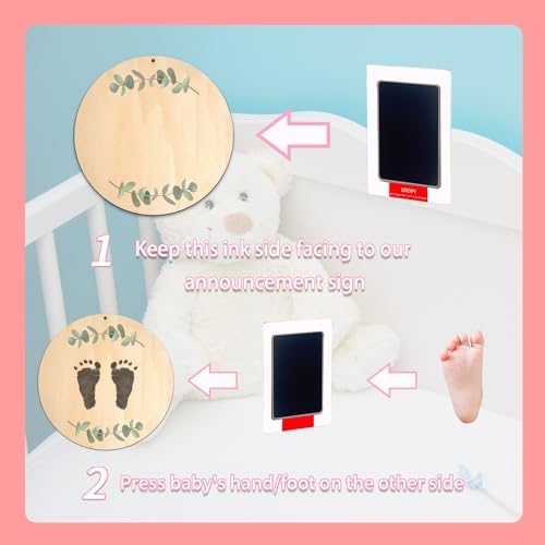 GAIBIJA Baby Birth Announcement Sign with Marker Pen