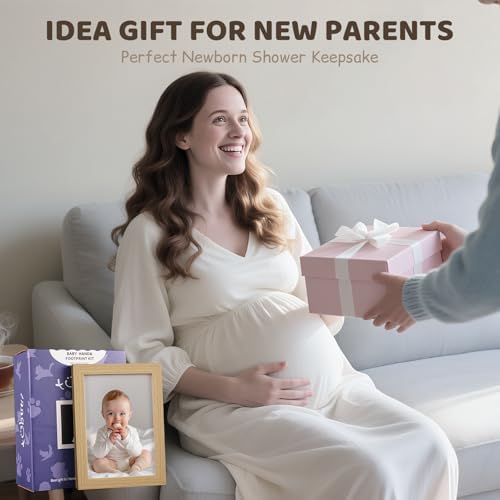 Tubuui Baby Inkless Hand Footprint Kit with Frame 1