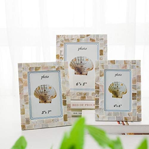 Classic Shell Photo Frame 6 Inch Handmade
