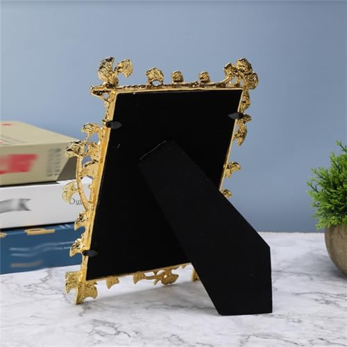 STBTOO 7inch Gold Accent Metal Photo Frame