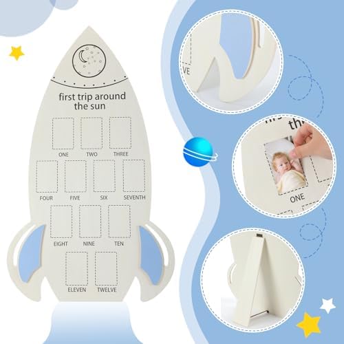 First Trip Around the Sun Rocket Photo Frame Keepsake