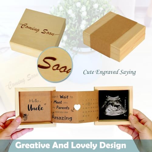 YiLiiod Baby Announcement Wooden Keepsake Box