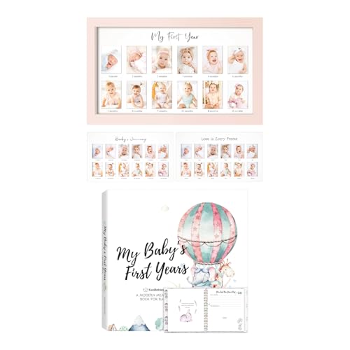 KeaBabies 12 Months Baby Photo Frame Memory Book 1
