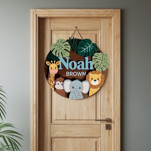 Personalized Wooden Name Sign for Baby Room Decor 1