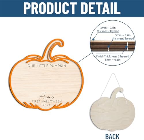 Personalized Halloween Footprint Sign for Baby