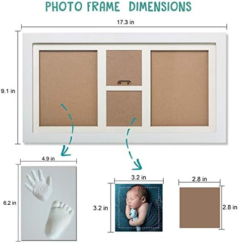 BAOHUA Baby Hand Footprint Kit - 1200 Grams Clay Nursery Art Frames