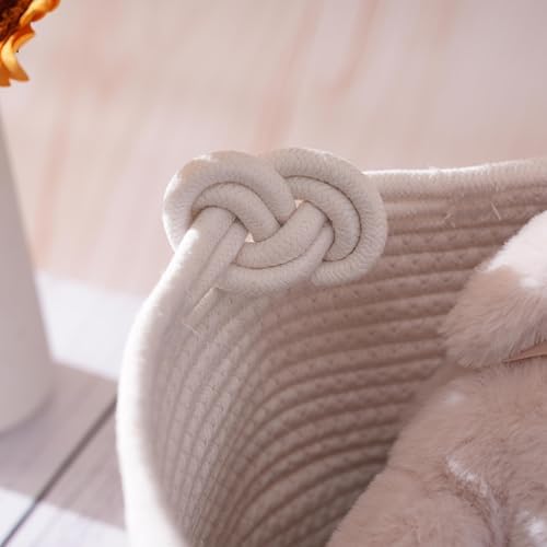 JUPPE Personalized Baby Name Basket with Cotton Rope Design