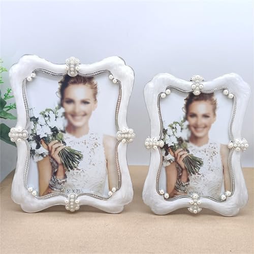 White Metal Frame Set for Wedding Keepsakes
