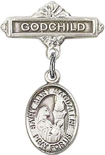 Religious Obsession Baby Badge with St Mary Magdalene Charm