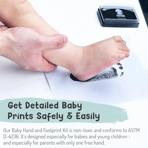 Baby Hand and Footprint Kit by Forever Fun Times Safe Ink Pad with 5 Colors