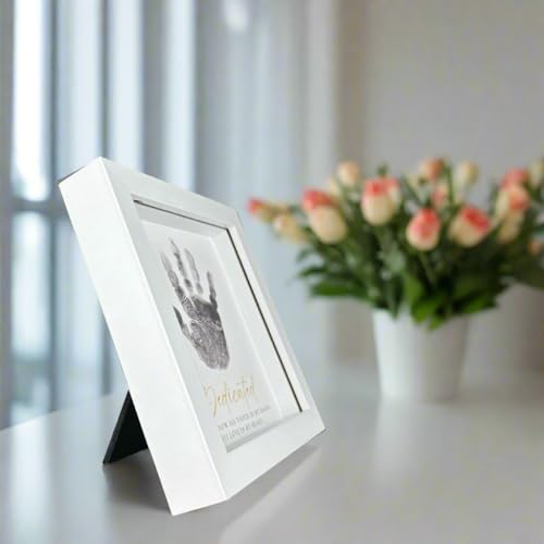 White Shadowbox Frame 6x6 for Baby Dedication Keepsakes 1
